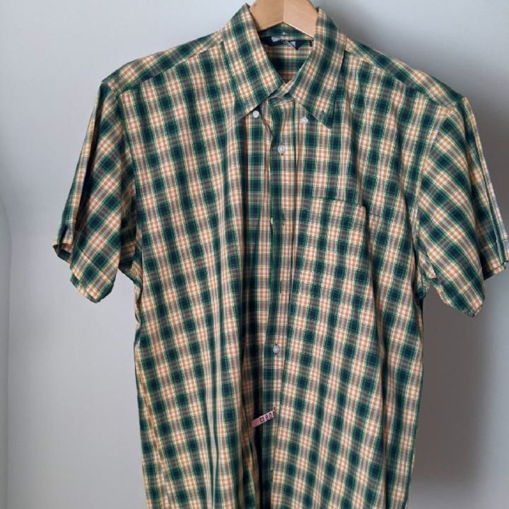 Relco London short sleeve button down plaid shirt